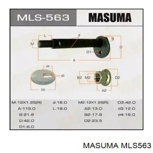 MLS563 Masuma Arruela de parafuso de fixação do braço oscilante inferior traseiro interno