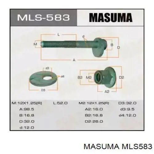 MLS583 Masuma Porca excêntrica do braço oscilante inferior traseiro (de inclinação)