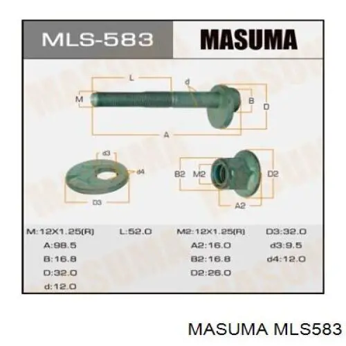 Porca excêntrica do braço oscilante inferior traseiro (de inclinação) Masuma MLS583 preço, a partir de 5,31 USD