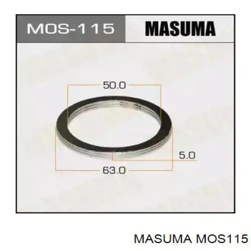 MOS115 Masuma Vedante de tubo de admissão do silenciador
