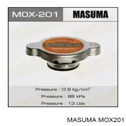 MOX201 Masuma Tampa (tampão) do radiador