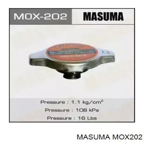 MOX202 Masuma Tampa (tampão) do radiador