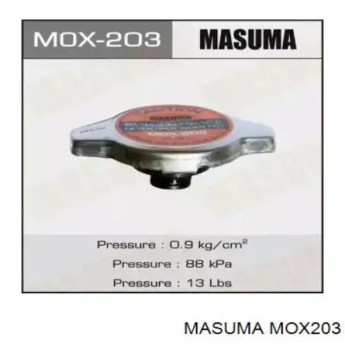 MOX203 Masuma Tampa (tampão) do radiador