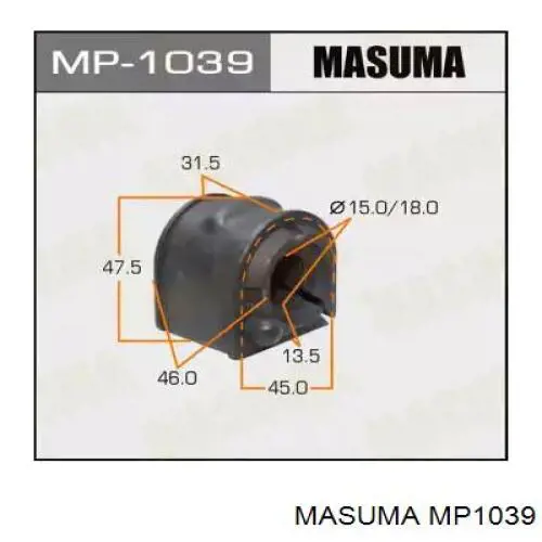 MP1039 Masuma Bucha de estabilizador dianteiro