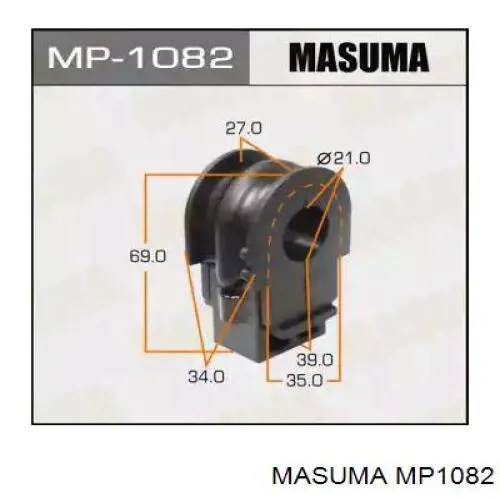 MP1082 Masuma Bucha de estabilizador dianteiro