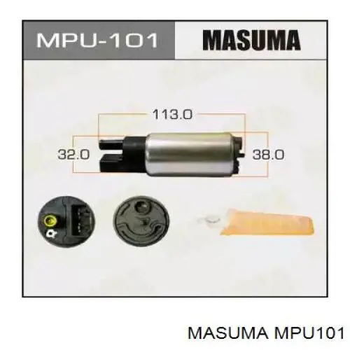MPU101 Masuma Elemento de turbina da bomba de combustível