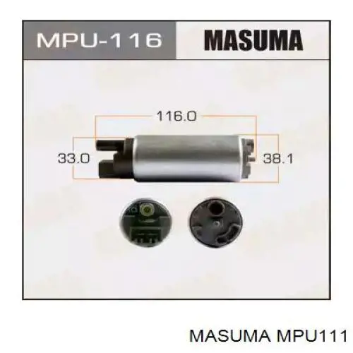 Bomba de combustível elétrica submersível Masuma MPU111 preço, a partir de 37,13 USD