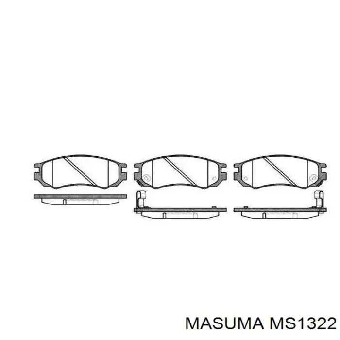 Sapatas do freio dianteiras de disco Masuma MS1322 preço, a partir de 25,95 USD