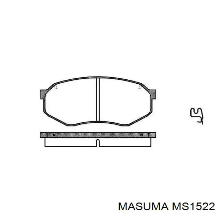 Sapatas do freio traseiras de disco Masuma MS1522 preço, a partir de 16,13 USD