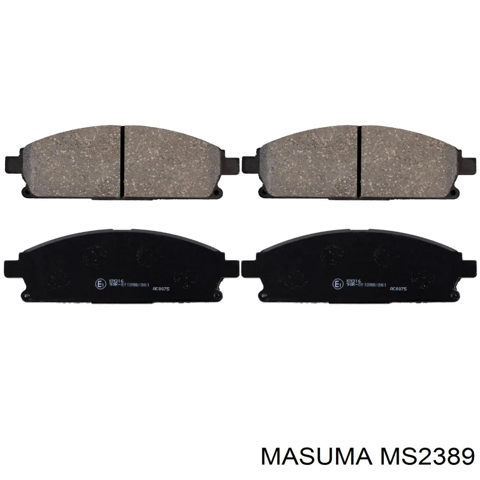 Sapatas do freio dianteiras de disco Masuma MS2389 preço, a partir de 34,61 USD