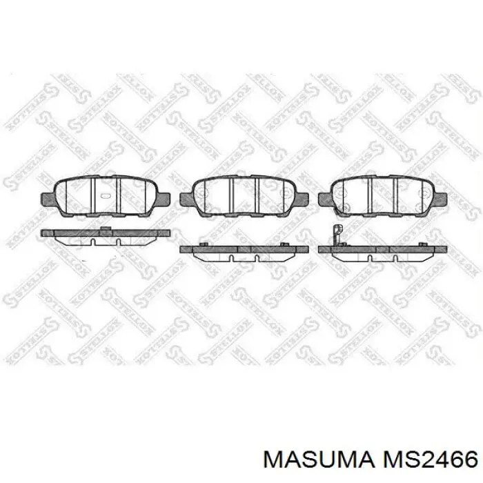 Sapatas do freio traseiras de disco Masuma MS2466 preço, a partir de 21,87 USD
