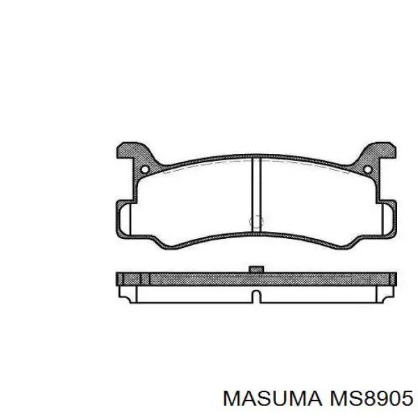 Sapatas do freio traseiras de disco MS8905 Masuma