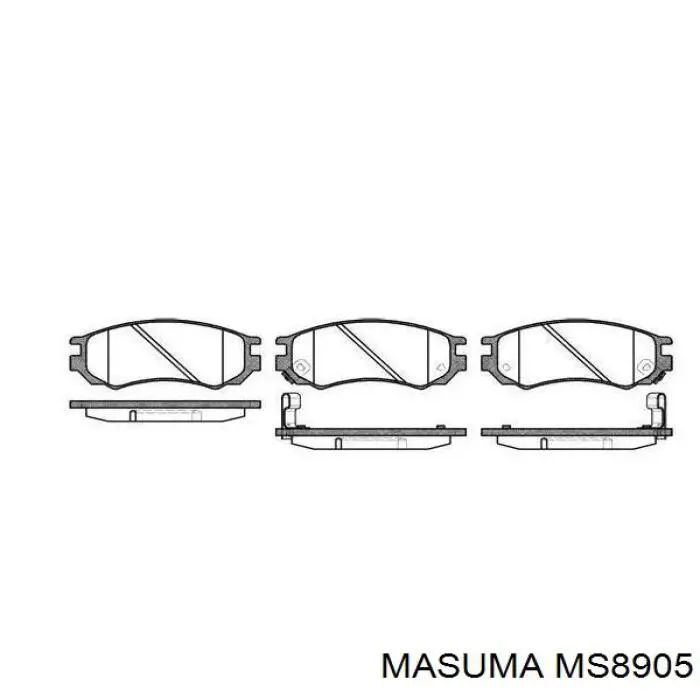MS8905 Masuma Sapatas do freio traseiras de disco