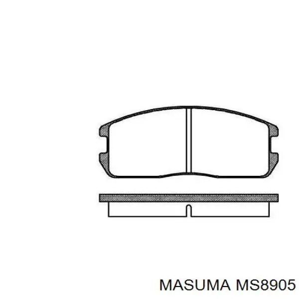 Sapatas do freio traseiras de disco Masuma MS8905