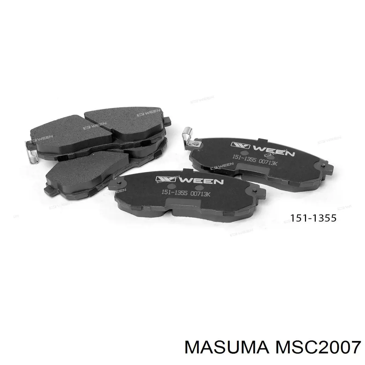 MSC2007 Masuma Sapatas do freio dianteiras de disco