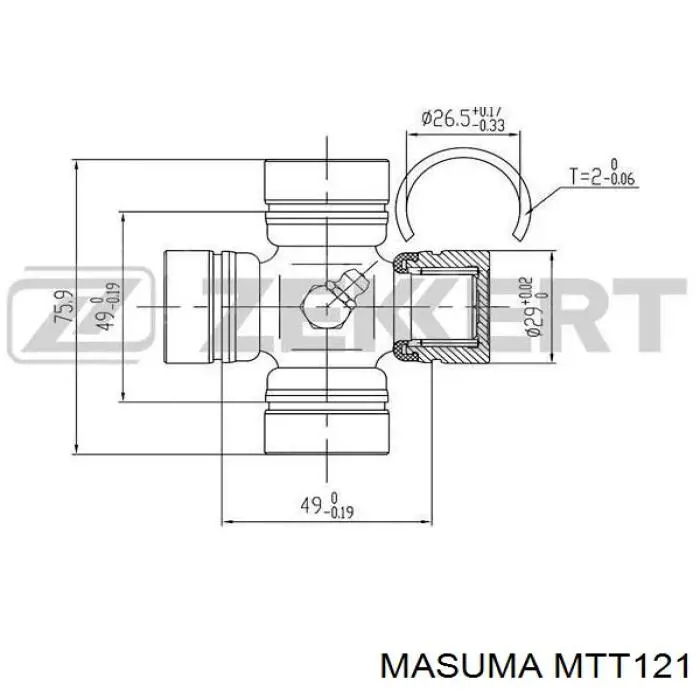 Cruzeta da junta universal traseira Masuma MTT121 preço, a partir de 24,18 USD