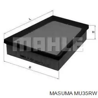 Limpa-pára-brisas de vidro traseiro MU35RW Masuma