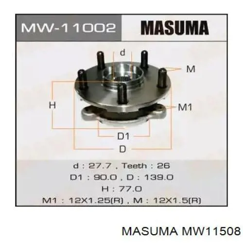 Compre MW11508 Masuma Cubo traseiro