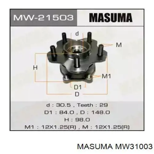MW31003 Masuma Cubo dianteiro