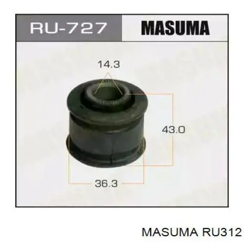Bloco silencioso do braço oscilante inferior traseiro Masuma RU312 preço, a partir de 8,23 USD