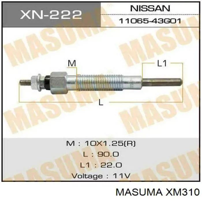 XM310 Masuma Vela de incandescência