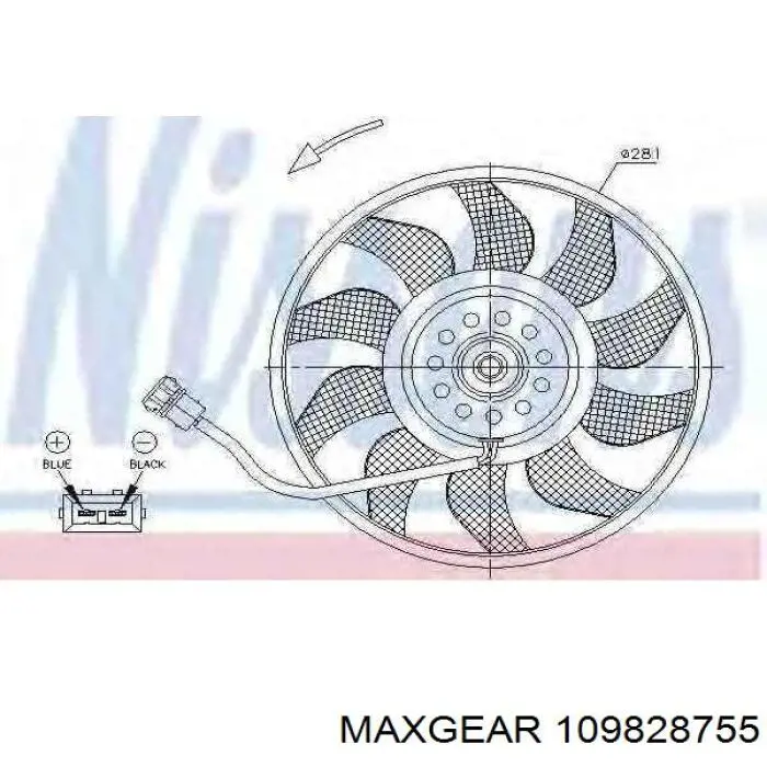Ventilador (roda de aletas) do radiador de esfriamento 956623U1 Polcar