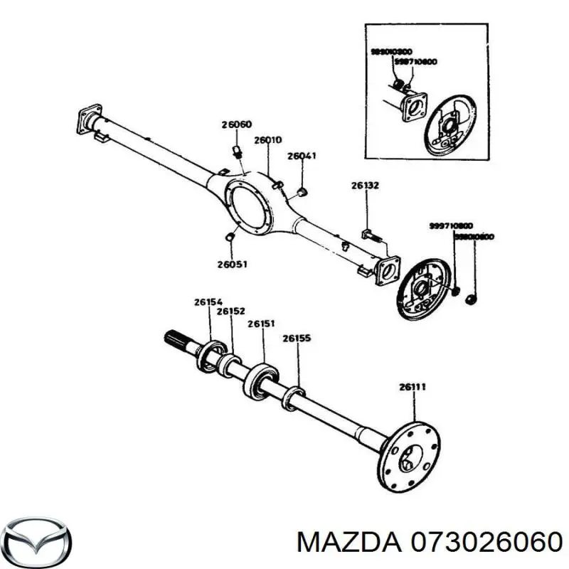 Compre 73026060 Mazda Respirador de cárter do eixo traseiro