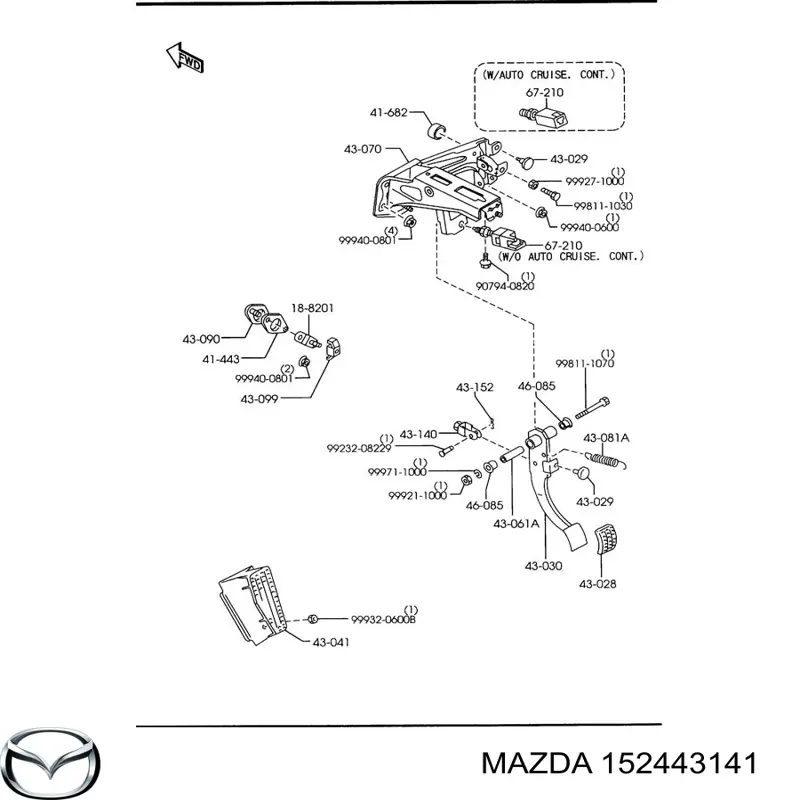 Mazda 152443141 preço, a partir de  