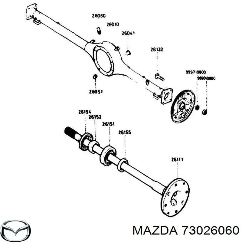 73026060 Mazda Respirador de cárter do eixo traseiro