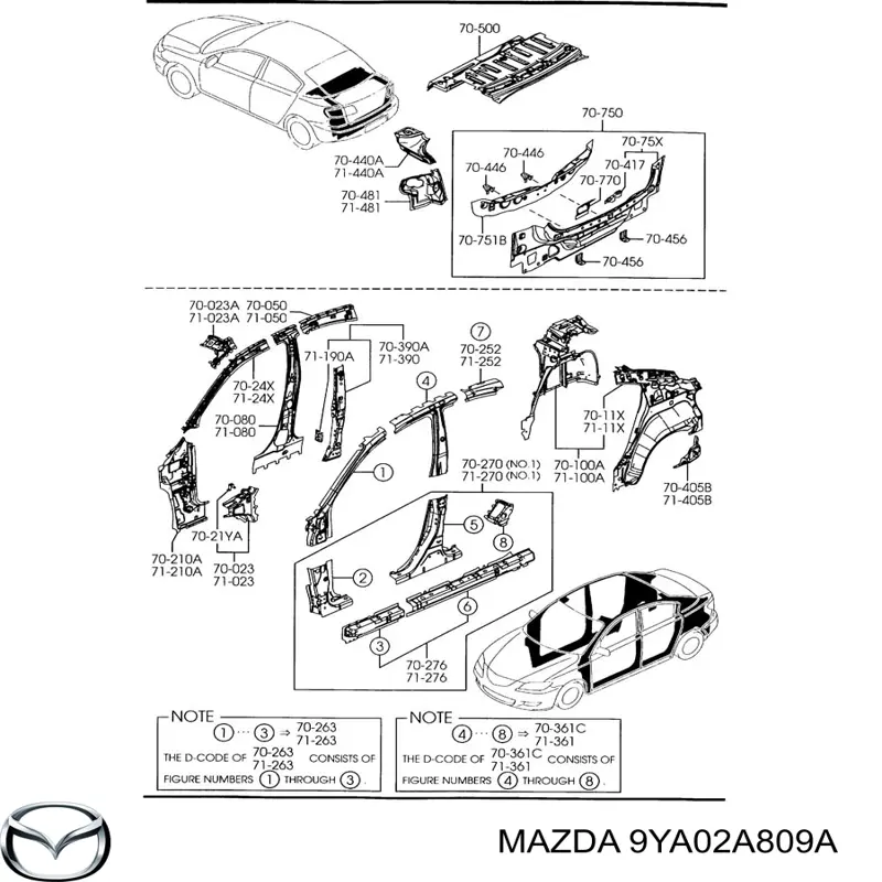 9YA02A809A Mazda 