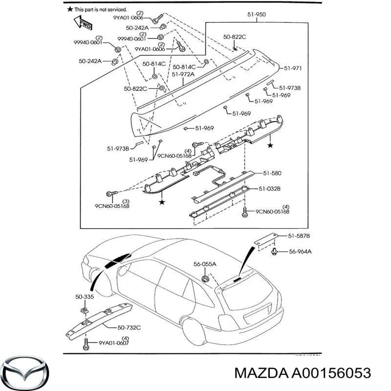  Mazda A00156053 preço, a partir de  