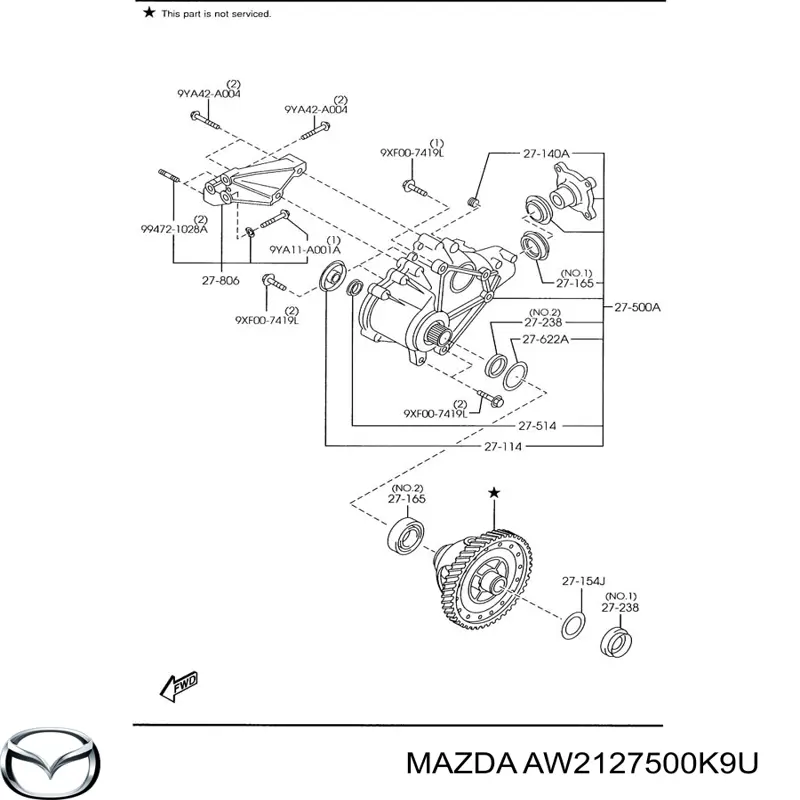 Caixa de transferência Mazda AW2127500F preço, a partir de  USD