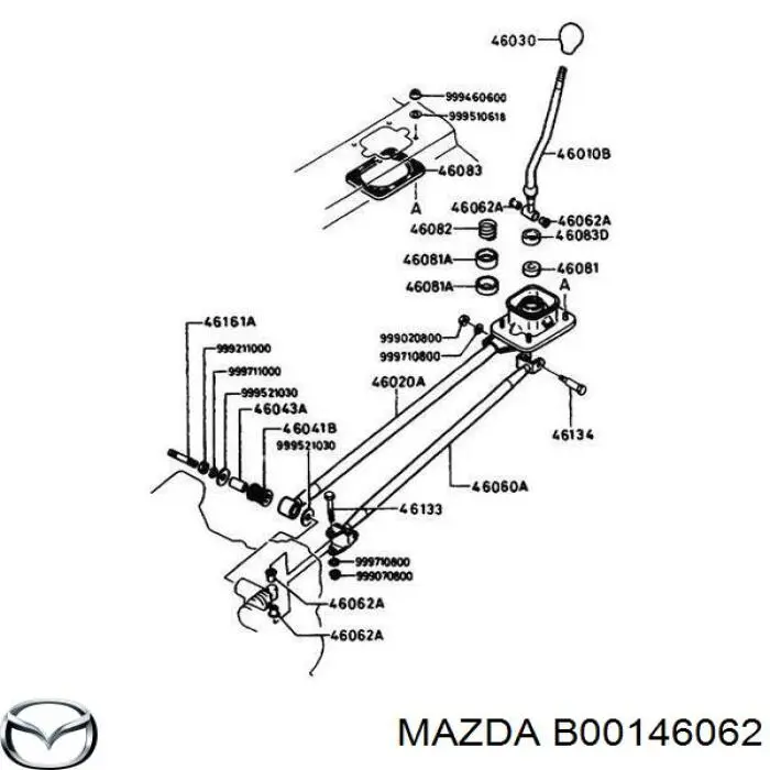 Bucha do mecanismo de mudança (de ligação) Mazda B00146062 preço, a partir de 3,77 USD