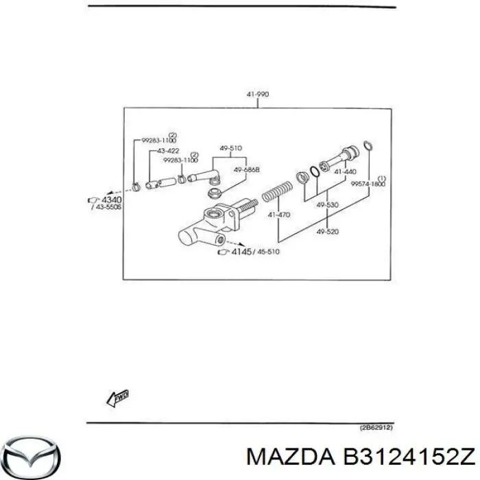 Kit de reparação de cilindro principal de embraiagem Mazda B3124152Z preço, a partir de 3,65 USD
