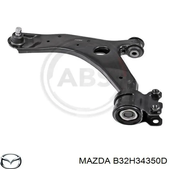 Compre B32H34350D Mazda Braço oscilante inferior esquerdo de suspensão dianteira