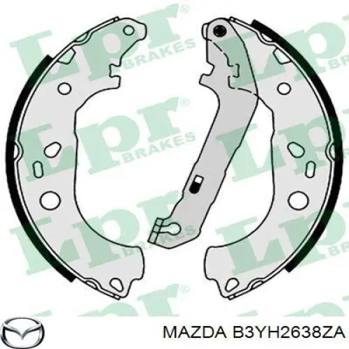 Compre B3YH2638ZA Mazda Sapatas do freio traseiras de tambor