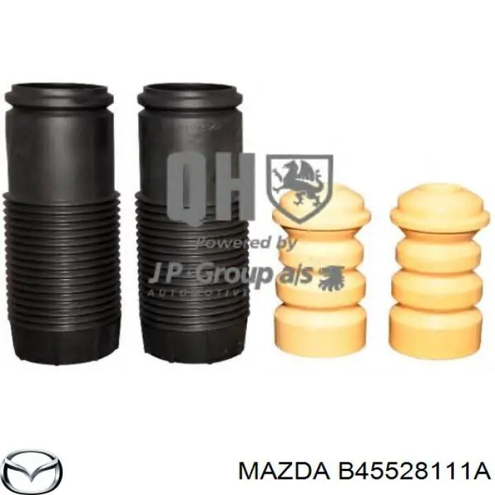 Compre B45528111A Mazda Pára-choque (grade de proteção) de amortecedor traseiro + bota de proteção