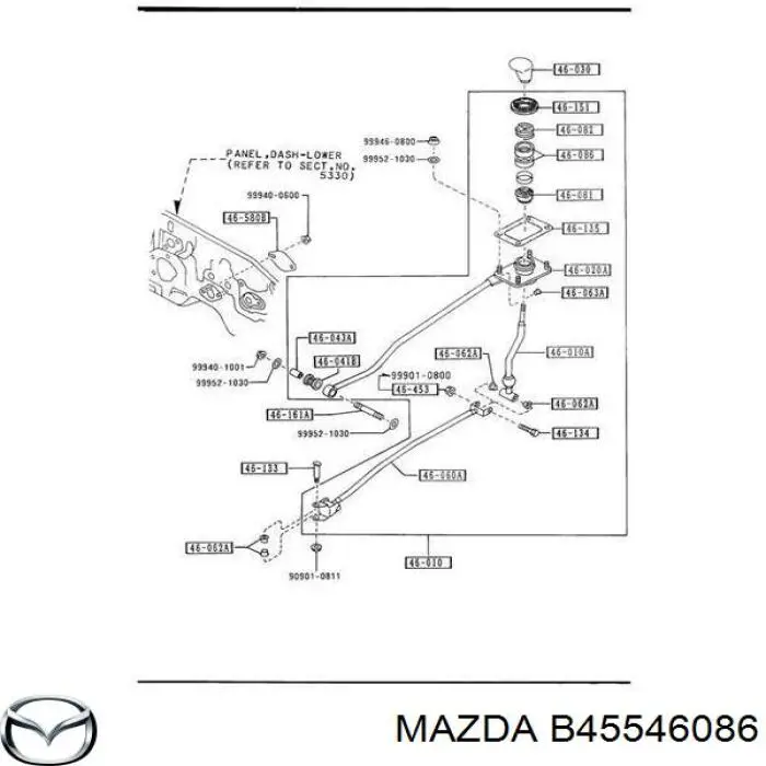 Bucha do mecanismo de mudança (de ligação) para Mazda 323 F IV BG