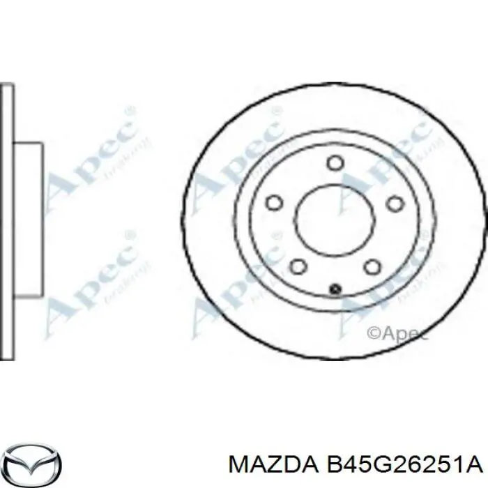 Compre B45G26251A Mazda Disco do freio traseiro