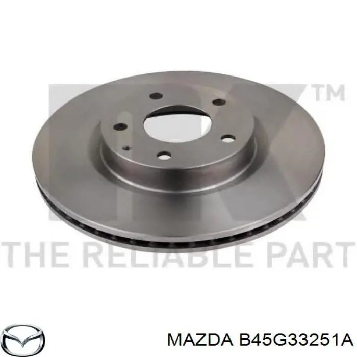 Compre B45G33251A Mazda Disco do freio dianteiro