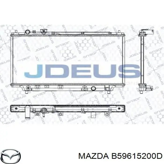 Compre B59615200D Mazda Radiador de esfriamento de motor