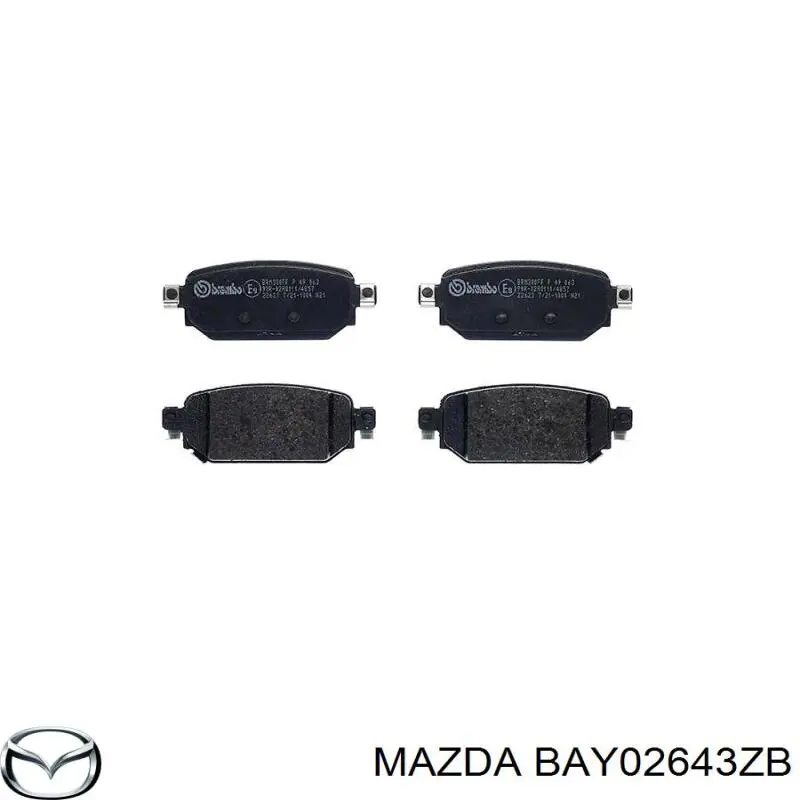 Compre BAY02643ZB Mazda Sapatas do freio dianteiras de disco