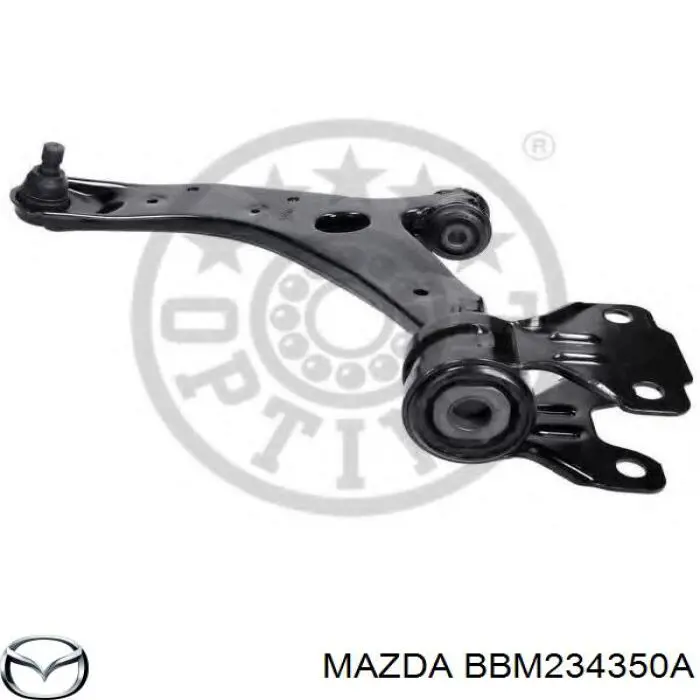 Compre BBM234350A Mazda Braço oscilante inferior esquerdo de suspensão dianteira