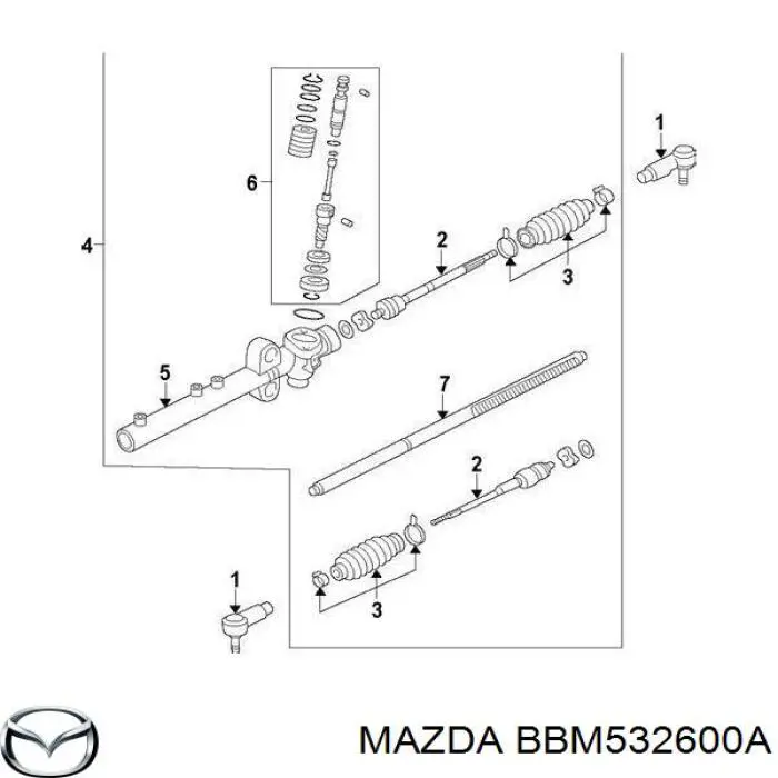 BFD132600 Mazda Bomba da Direção hidrâulica assistida
