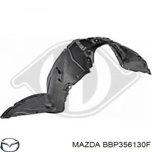 Compre BBP356130F Mazda Guarda-barras direito do pára-lama dianteiro