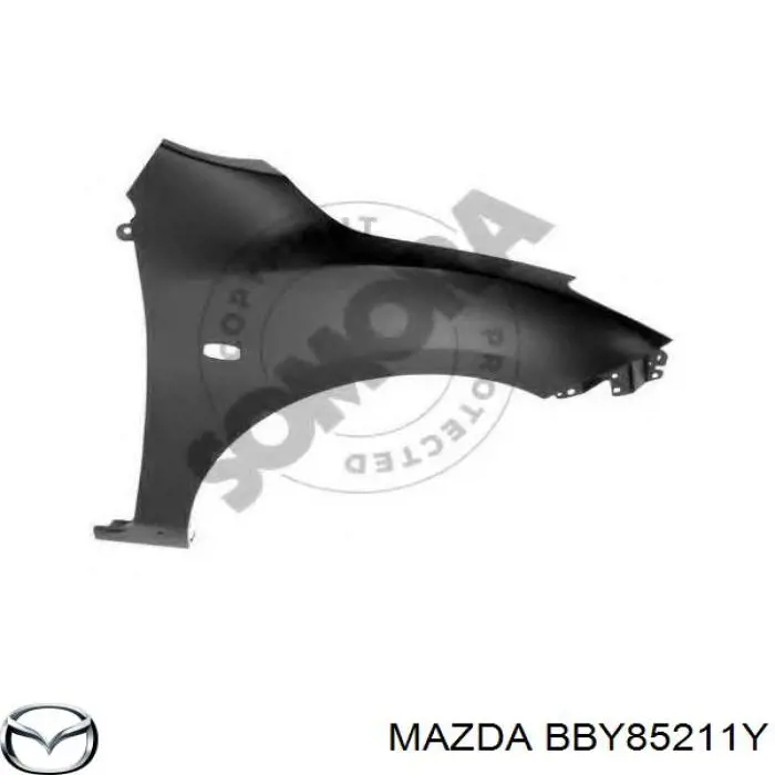 Pára-lama dianteiro direito Mazda BBY85211Y preço, a partir de 78,13 USD