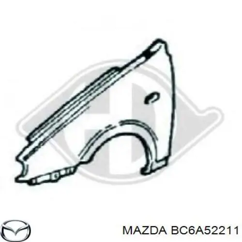 Compre BC6A52211 Mazda Pára-lama dianteiro esquerdo