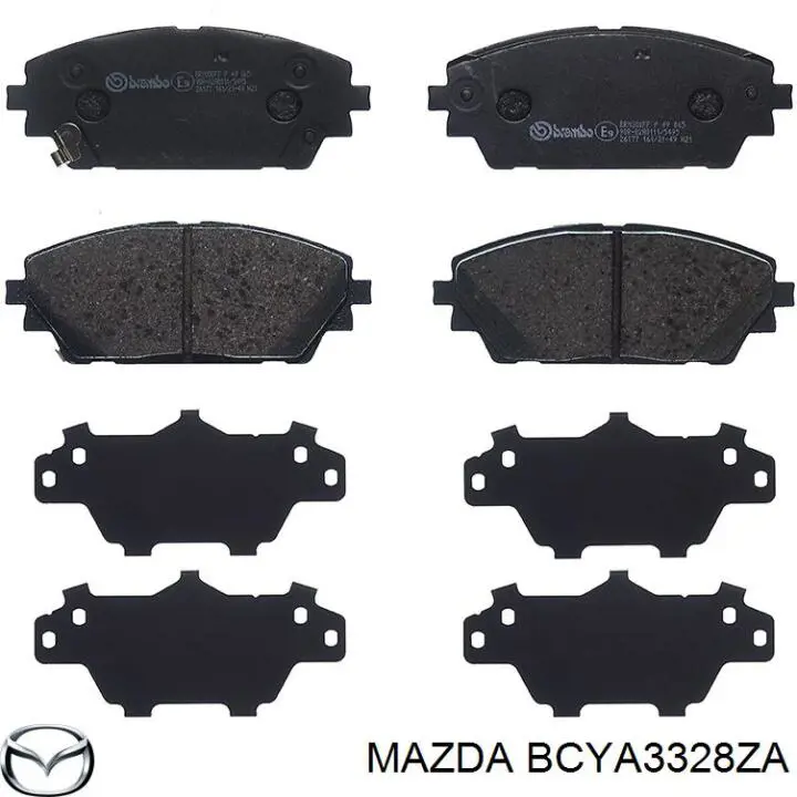 Compre BDYG3328Z Mazda Sapatas do freio dianteiras de disco