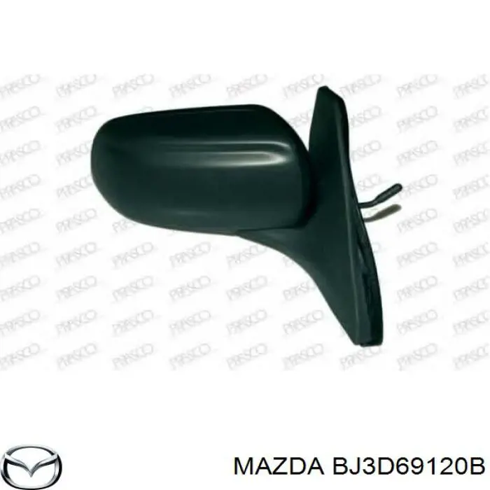 BJ3D69120B Mazda Espelho de retrovisão direito