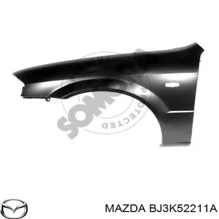 Pára-lama dianteiro esquerdo Mazda BJ3K52211A preço, a partir de 194,07 USD